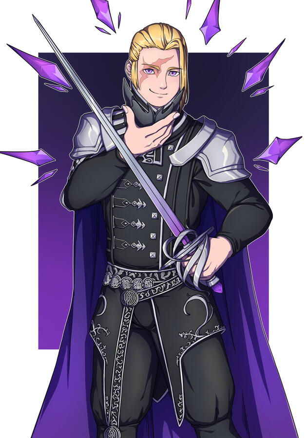 Art of Robin with a scar by @mefomefo